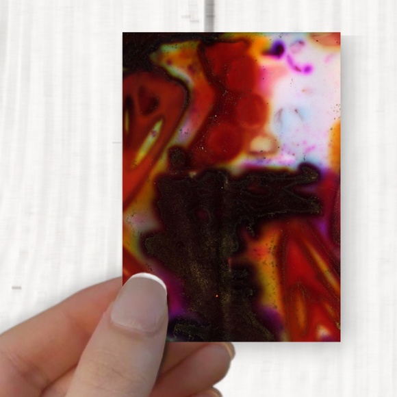 Original ACEO - Miniature Abstract Painting - Abstraction 307 - Picture 3 of 7
